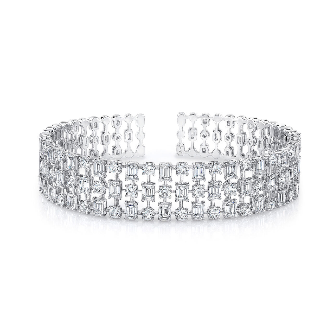 Uneek High Jewellery White Gold and Diamond Bangle image number 0